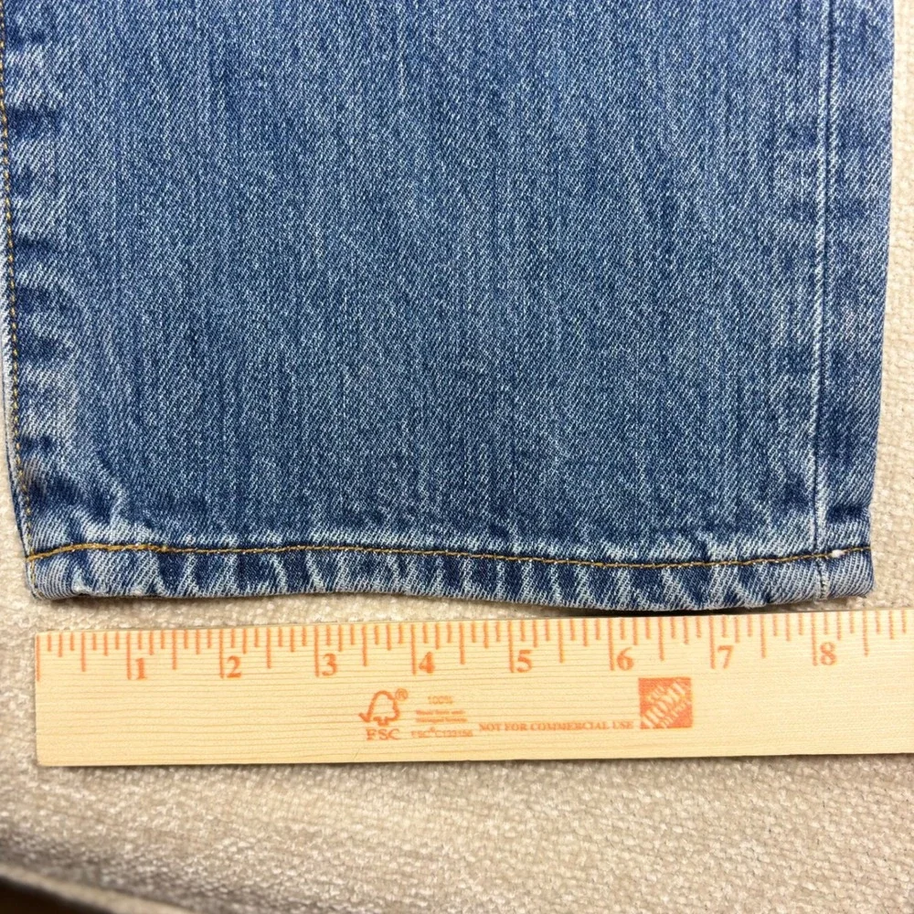 Levis 501 Mens Straight Leg Button Fly Medium Wash Denim Jeans 36x36